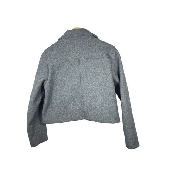 Zara Women’s Short Button Front Collared Coat in Grey Size L - Picture 14 of 14